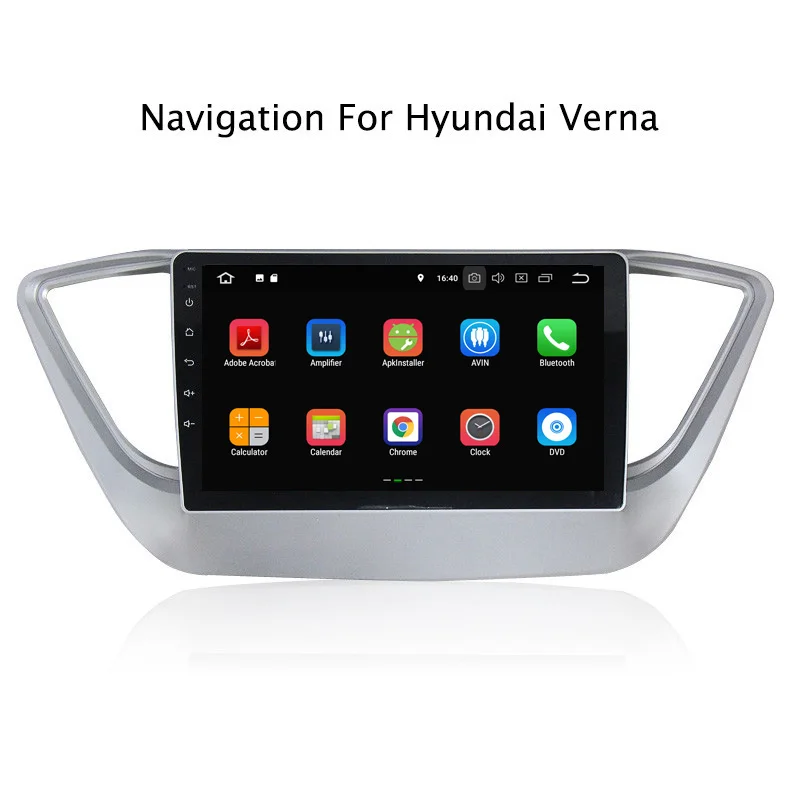 Best 9Inch PX30 Android 9.0 Car DVD Multimedia Player For Hyundai Verna Solaris ,Silver GPS Navigation Radio Stereo Audio 3