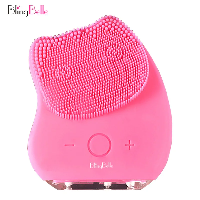BlingBelle Мягкая силиконовая Очищающая щетка для лица мытья высокочастотного Usb