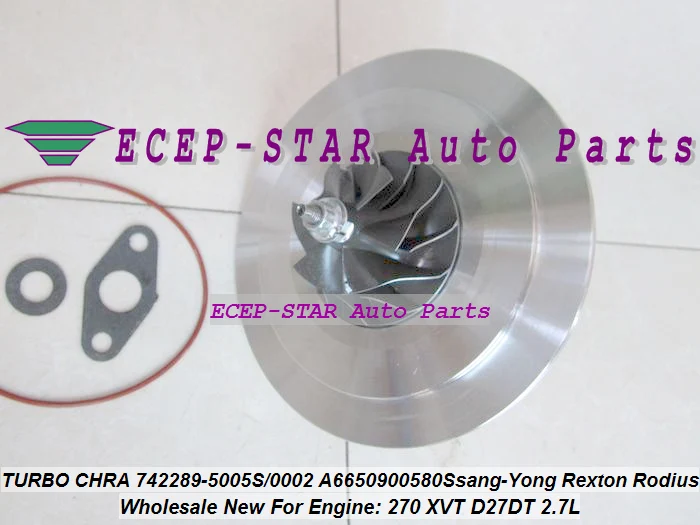 

Turbo Cartridge CHRA GT2056S 742289 742289-5003S 742289-0001 A6650901780 A6640900580 For Ssang-Yong Rexton Rodius 270 XVT D27DT