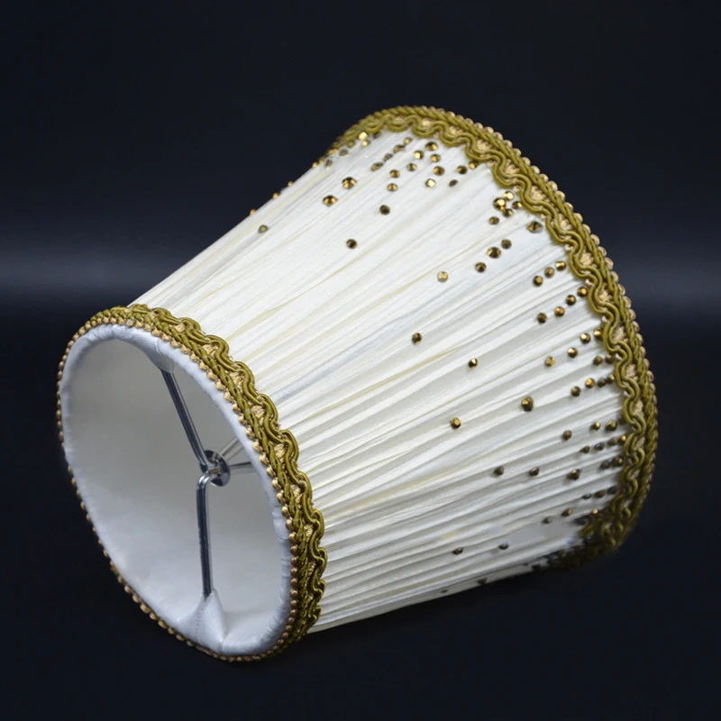 Тканевый светильник в скандинавском стиле арт-деко, тканевый хрустальный светильник-свеча, абажур 90*130*110 мм для люстры, настенный светильник, абажур