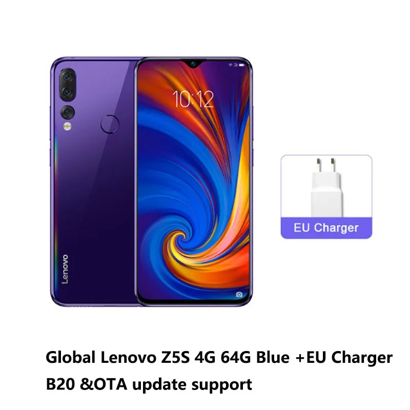 Глобальная версия lenovo Z5s 4G 64G Snapdragon 710 Восьмиядерный мобильный телефон 6 3 'ཌ Мп +