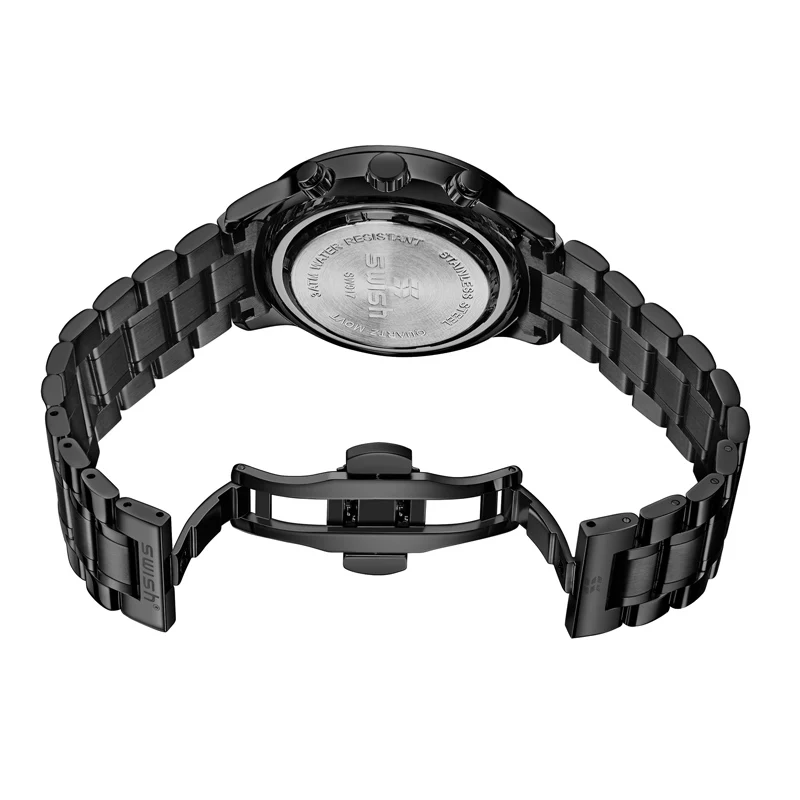 Skup SWISH 2019 mężczyźni wodoodporna stal nierdzewna mody sporta zegarek kwarcowy zegar mężczyzna zegarki Top marka luksusowe mężczyzna zegarek