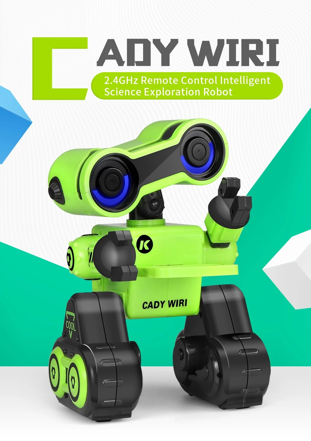 JJRC R13 RC робот YW CADY WIRI power умный робот с дистанционным управлением интеллектуальная научная Разведочная игрушка с RGB Подсветкой