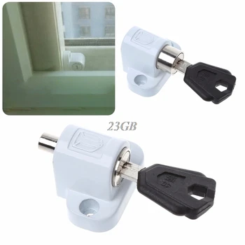 

Child Safe Sliding Patio Locking Door Bolt Window Security Push Lock+Key O07