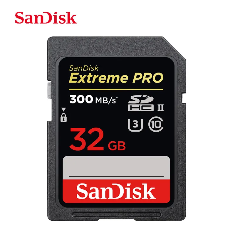 

SANDISK EXTREME PRO SD UHS-II Card 2000X Up to 300/260MB/s Read/Write speed, video speed U3 for professional photography