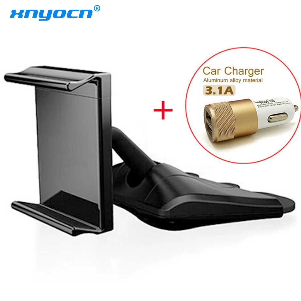

Universal phone holder Car CD Slot holder stents stand +2.1A Dual USB car phone charger For Iphone 6 Plus Samsung S7 S6 Edge