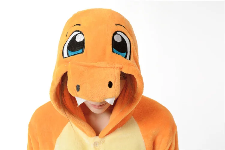 Cosplay&Ware [5]Women Adult Charmander Pajama Cosplay Costume Kigurumi Animal Onesie Flannel Warm Sleepwear Party Fancy -Cosplay&Ware anime Shop HTB1PjOXdRWD3KVjSZFsq6AqkpXal.jpg