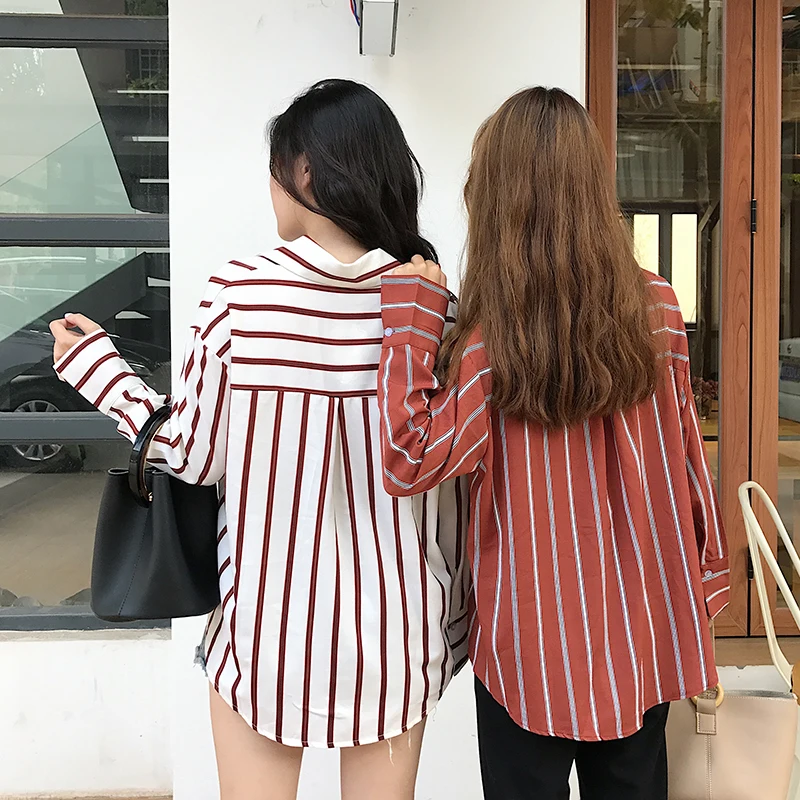 Модные женские блузки 2020 Весна Осень корейский стиль Ulzzang Harajuku винтажная
