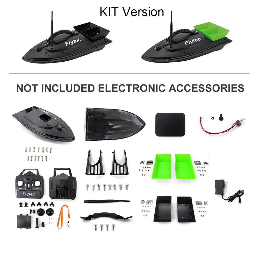 Hot Flytec 2011-5 Fish Finder Fish Boat 1.5kg Loading 500m RCl Fishing Bait Boat 2011-15A RC Ship Speedboat RC Toys