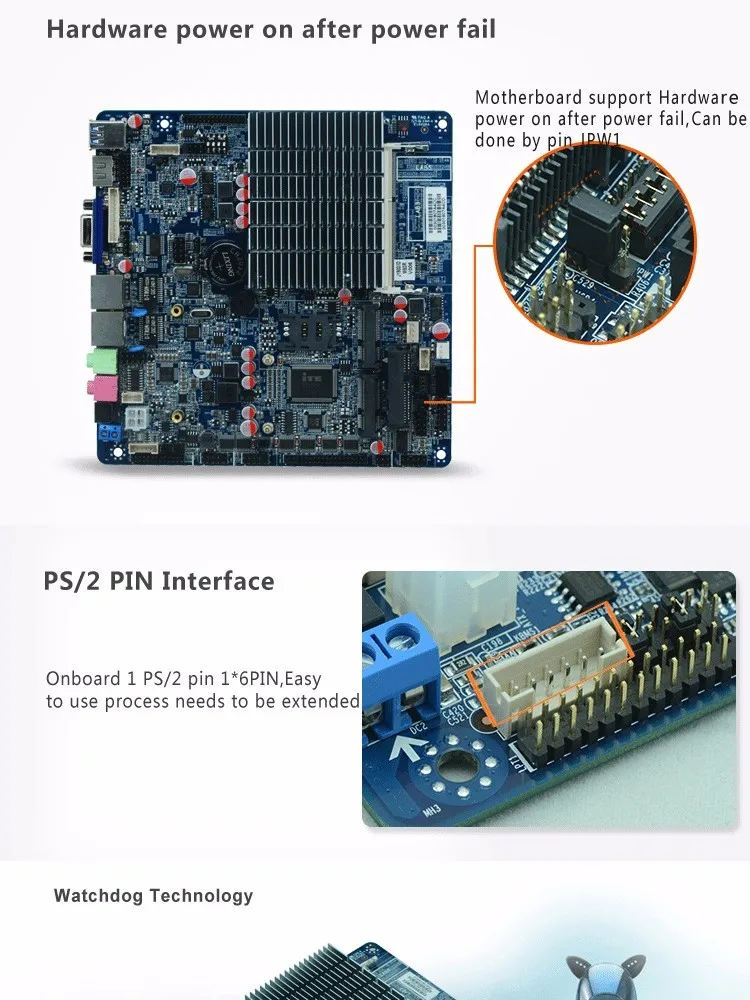 MINI ITX материнская плата с 7* USB/6* COM/VGA/LVDS, J1900 все в одном Материнские платы