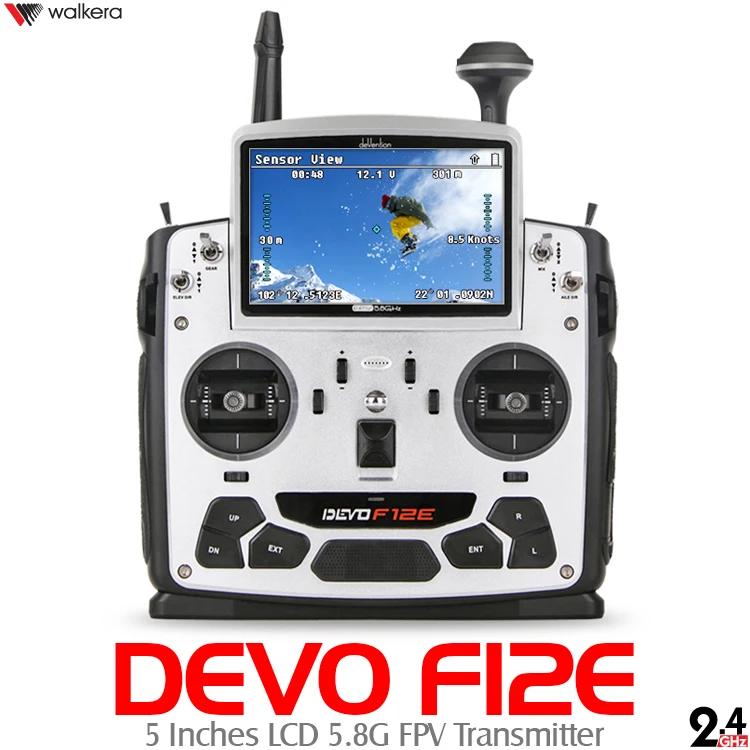 Walkera DEVO F12E Perfect FPV 12ch RC трансимиттер с 5-дюймовым ЖК-экраном Mode1/2 поддержкой 2 4 ГГц/5 8