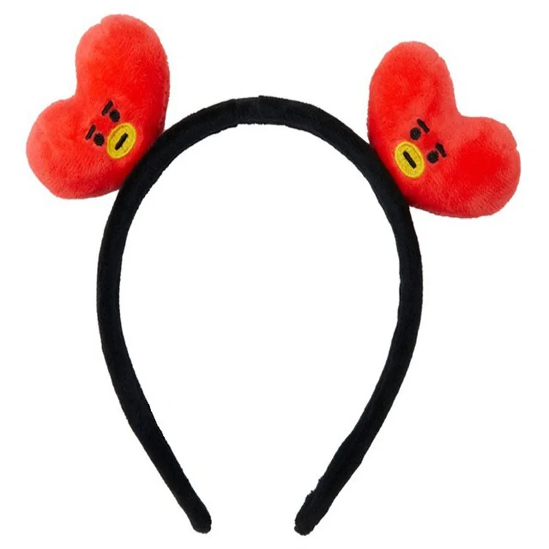 

BTS Hairband Kpop BTS Bangtan Boys Headband BT21 Suga TATA Chimmy RJ Cooky Doll With Tie Hair Rope Headband Hair Accessories