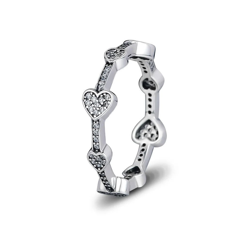 

CKK Ring Alluring Hearts Rings for women Anel masculino silver 925 jewelry men anillos 925 sterling silver wedding Ring