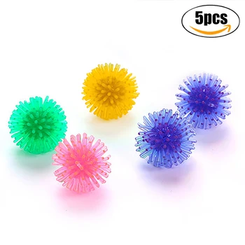 

5Pcs Pet Toys Creative Spiky Sensory Balls Cat Toy Interactive Mouse Shape Toys For Cat Dog Pet Training Supplies Random Color