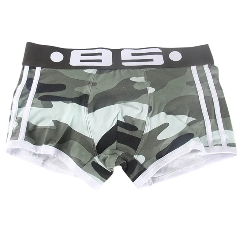 Camouflage Boxer Briefs Men Sexy Underwear Letter Printed Boxer Briefs Shorts Bulge Pouch Underpants for Swimming Fitness #2h25 (3)