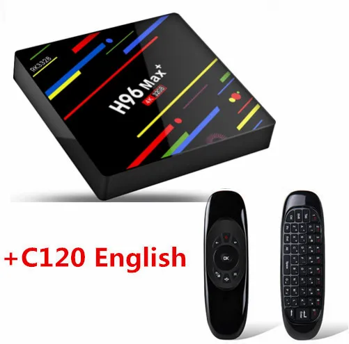 4G 32G with C120 H96 MAX+ плюс Android 9,0 Смарт ТВ коробка 4 Гб Оперативная память 32 GB Встроенная память 4 ядра Декодер каналов кабельного телевидения RK3328 2,4G/5,0G, Wi-Fi, BT LAN 4 K H.265 Media Player - Цвет: 4G 32G with C120