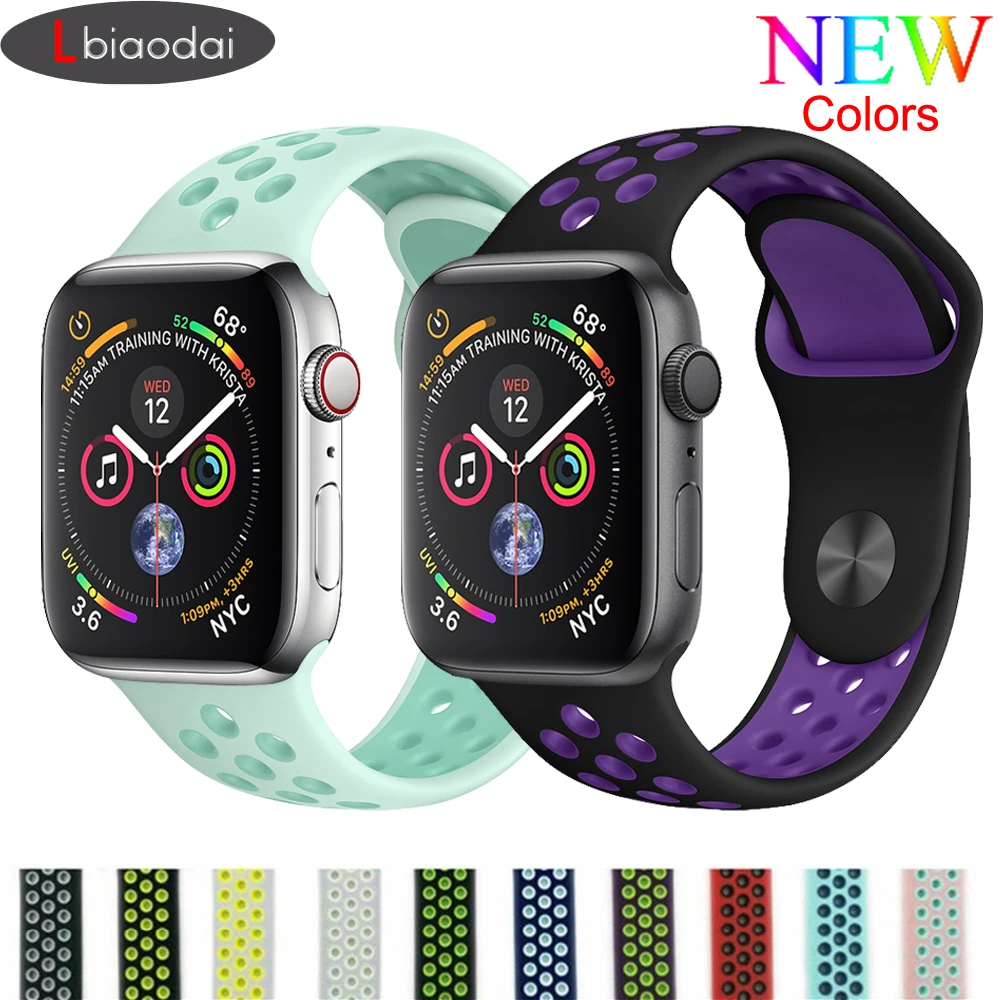 

Strap for Apple Watch band 4 3 iwatch band 38mm 42mm 40 44mm for Apple Watch correa Nike Sport Silicone Bracelet belt Watchband