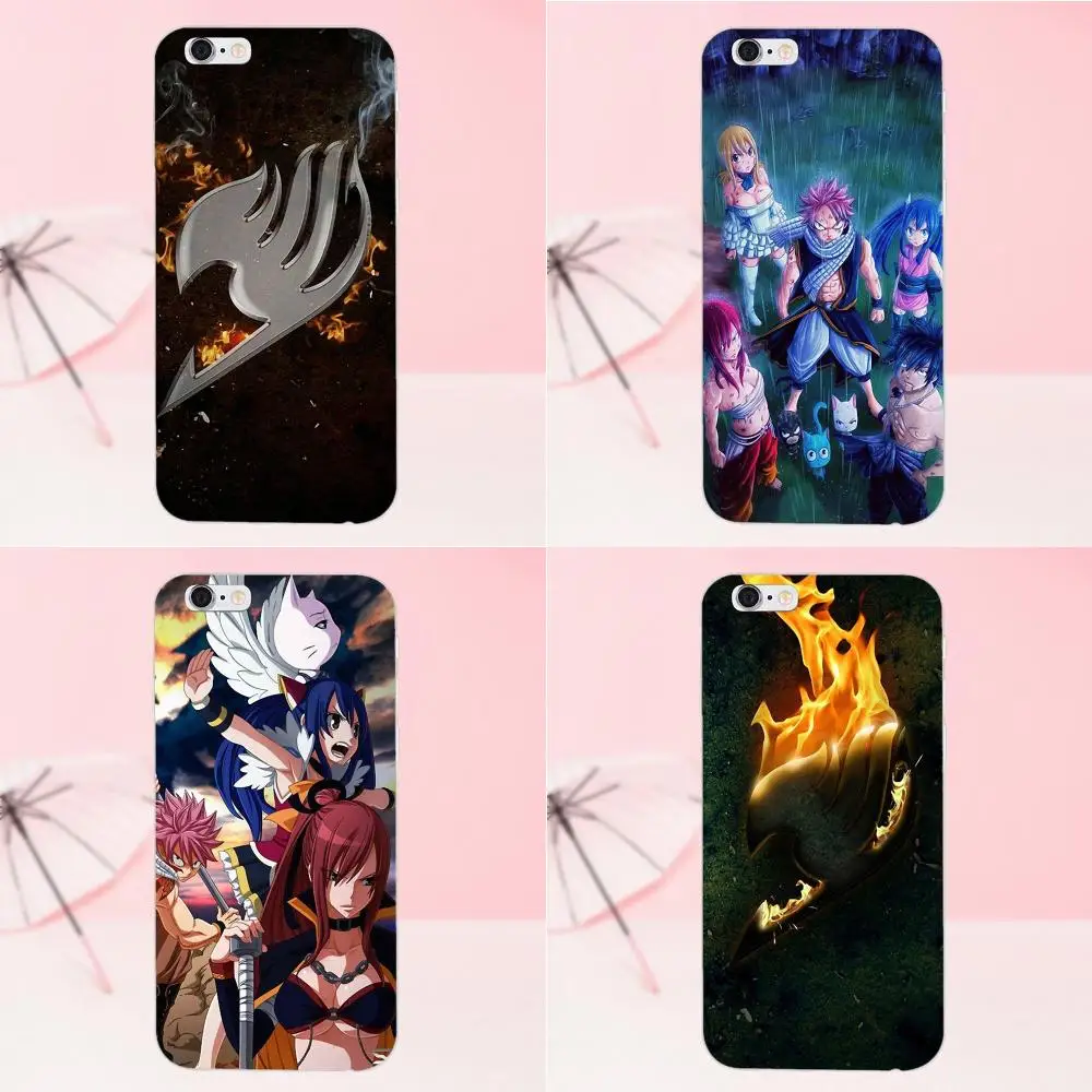 

TPU Cellphone Transparent Cute Anime Fairy Tail For Apple iPhone 4 4S 5 5C SE 6 6S 7 8 Plus X For LG G4 G5 G6 K4 K7 K8 K10