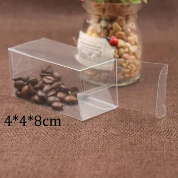 

100pcs 4*4*8cm Clear Transparent PVC Box Waterproof PVC Boxes Package Carry Cases Boxes For Food/Jewelry/Candy/toy/gifts