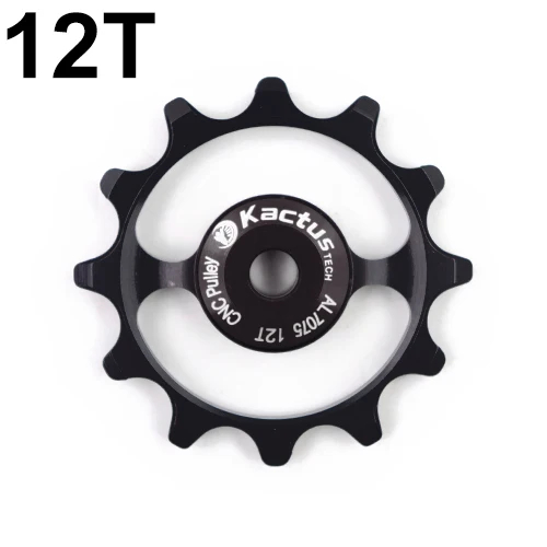 11 speed ceramic carbon fiber bicycle rear derailleur guide bike wheel pulleys Bearing Jockey pulley wheel set bicycle parts - Цвет: 12T BLACK