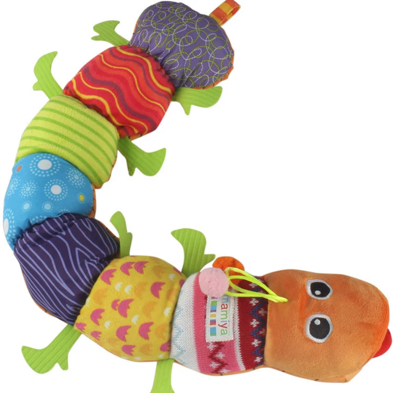 Baby Toys Musical Stuff Caterpillar With Ring Bell Cute Cartoon Animal Plush Doll Early Learning Educational Kids Toys