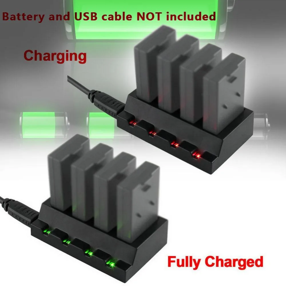 

USB 4 Port 3.7V Battery Adapter Charger for Parrot Mini Drones Rolling Spider A676