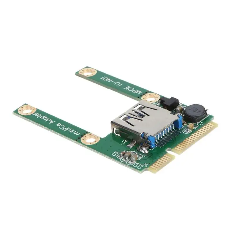 Mini PCI-E a tarjeta adaptador USB 3,0 PCI Express PCI-e a tarjeta de expansión USB 3,0 componentes de la computadora añadir en tarjetas para el ordenador portátil