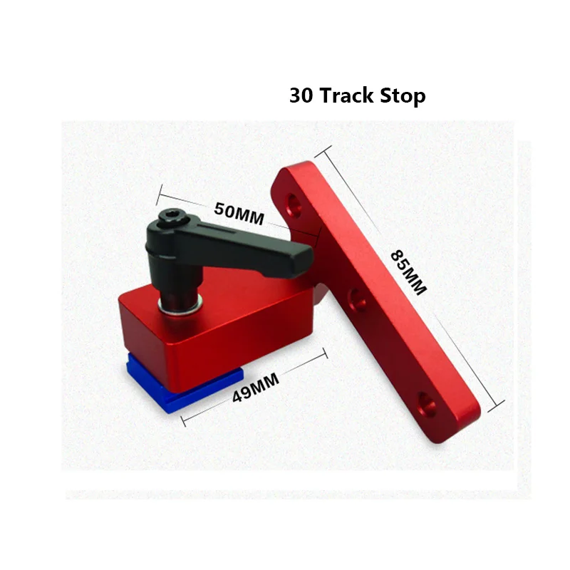 1 шт. 400/600/800 мм модель 45 мм желоб из алюминиевого сплава t-треки деревообрабатывающий Стандартный дорожки деревообрабатывающий инструмент «сделай сам» - Color: 30 Track Stop