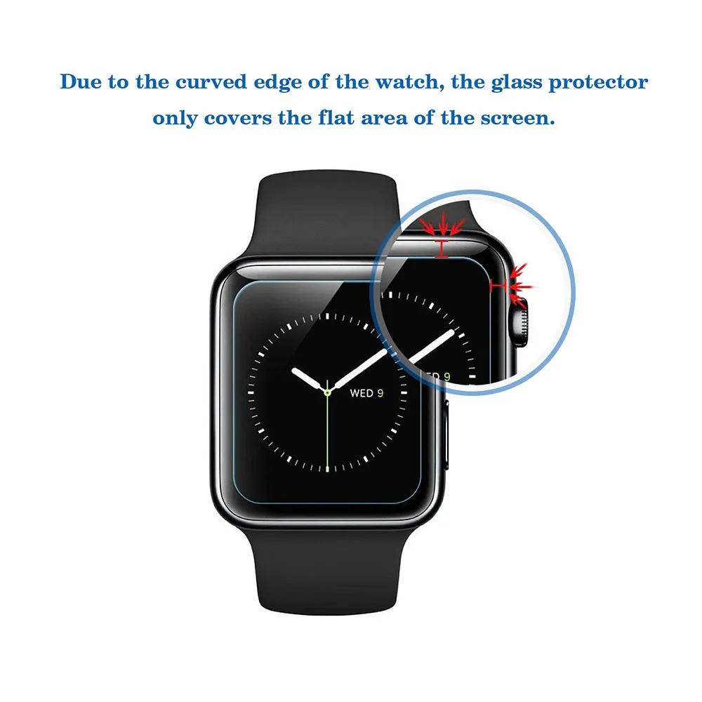 Закаленная пленка для Apple Watch серии 3/2/3 38/40 мм Защитное стекло экрана закаленная