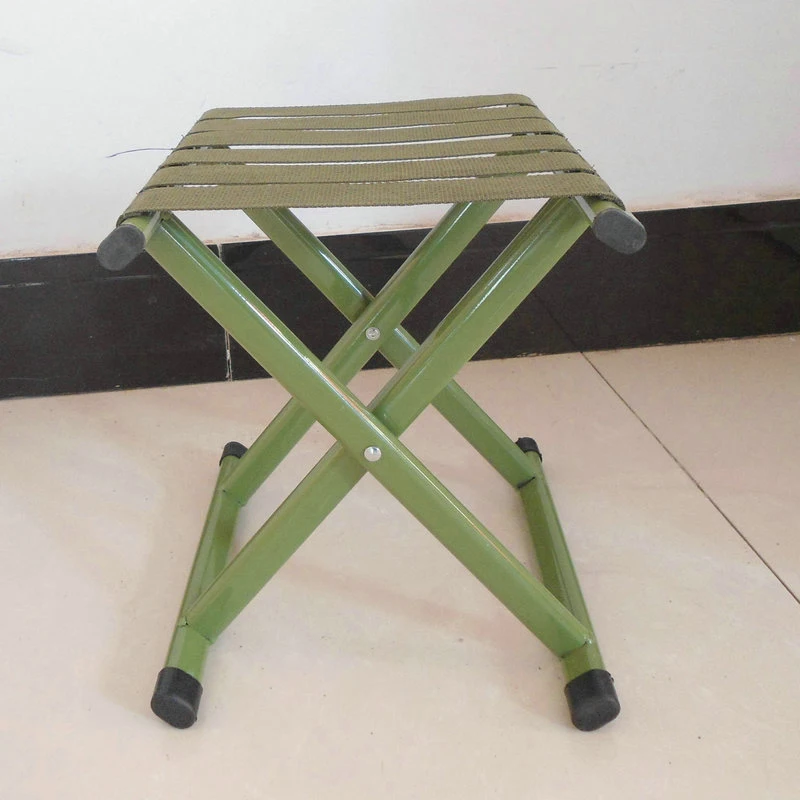 Folding Chairs Tatami Green Thick High Carbon Steel Portable Camping Fishing Folding Stool Outdoor Adult Small Mazza (5)