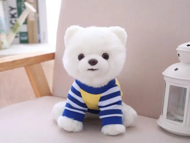 Kecil Pomeranian Anjing Mainan Mewah Lucu Hadiah Boneka Anjing