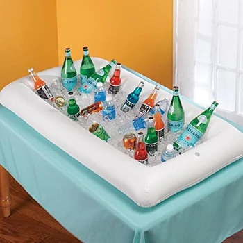 

3pcs Dishes Ice Cooler Creative Functional Inflatable Cooloing PVC Buffet Ice Cooler for Plates Camping Dishes Party