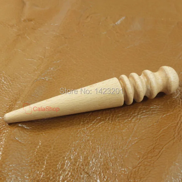 

5 pcs Wood Edge Slicker Leathercraft Round Multi-Size Burnisher Round Veg Tan Leather F03