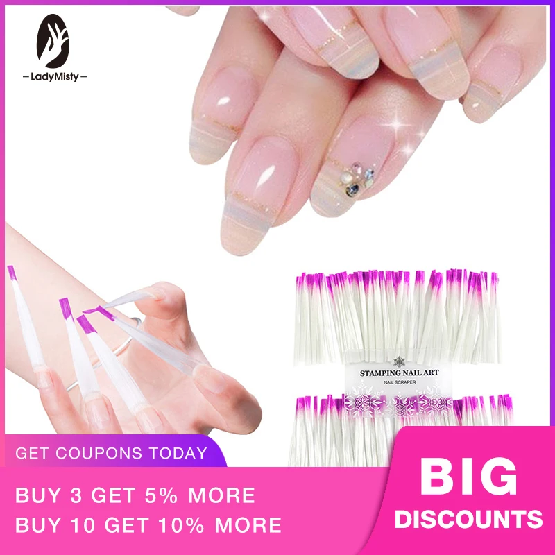 

100 pcs/set Fiberglass Nail Extended Glass Fibernails Fiber Nail Silk Extension Set Tools Nail Art Glass Fiber Fiberglass