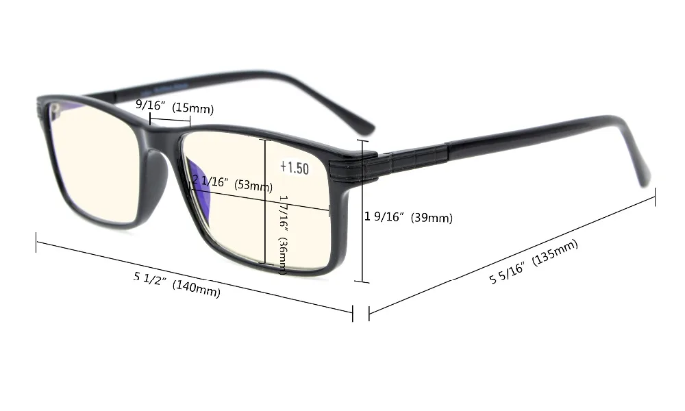 MBTR007 Eyekepper бифокальные прогрессивные Multifocus чтения Glasses-TR90 рамка Пружинные шарниры 3 уровня чтения
