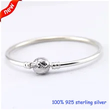 Изящный лук серебряные браслеты с CZ 925 пробы серебряные ювелирные изделия DIY для женщин 09B18