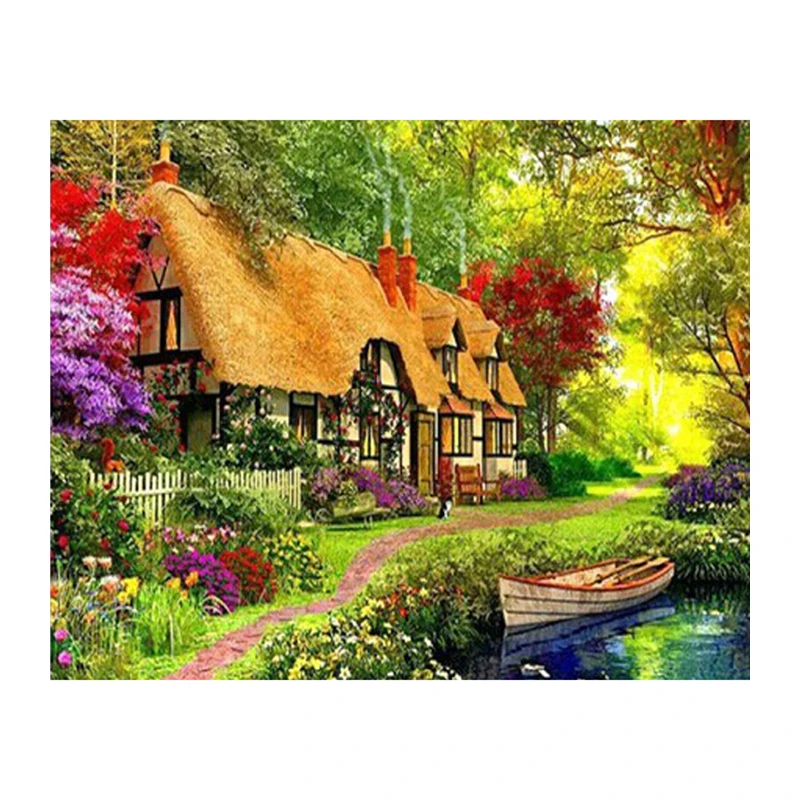 Diamond embroidery mosaic 3D Diy diamond paintings drill rhinestone Hand made needlework By numbers Pastoral life pictures