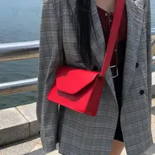 De moda Simple estilo Vintage bandolera de cuero de PU para mujer verde bolso de hombro damas de lujo bolsos con amplia Correa