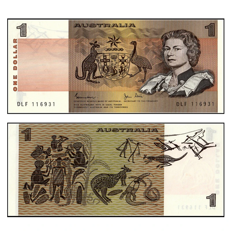 

Australia 1 dollar 1983 P-42d , UNC Uncirculated original banknote , Oceania Genuine real notes Paper money collection note gift