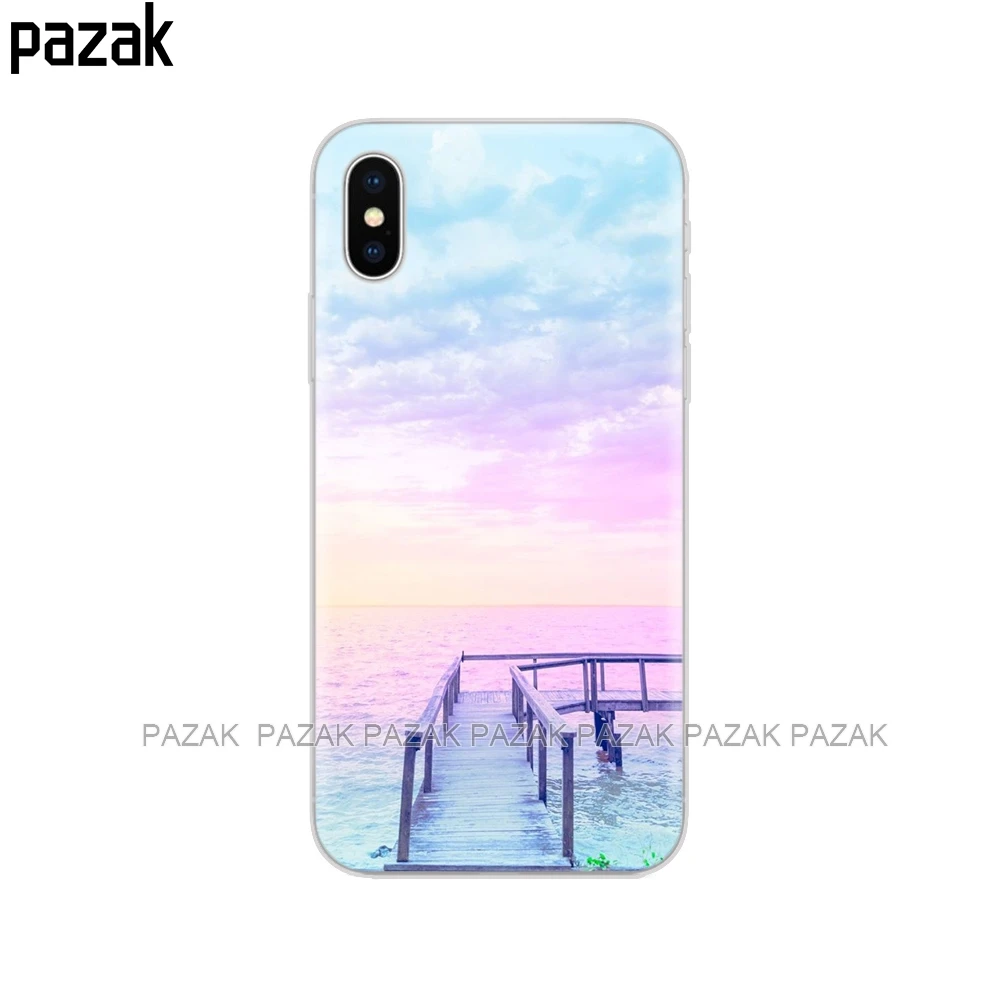 Силиконовый чехол для телефона для iphone X XS XR чехол s для iphone xs max coque etui бампер задняя крышка Полный 360 Защитный Мягкий ТПУ - Цвет: 34386