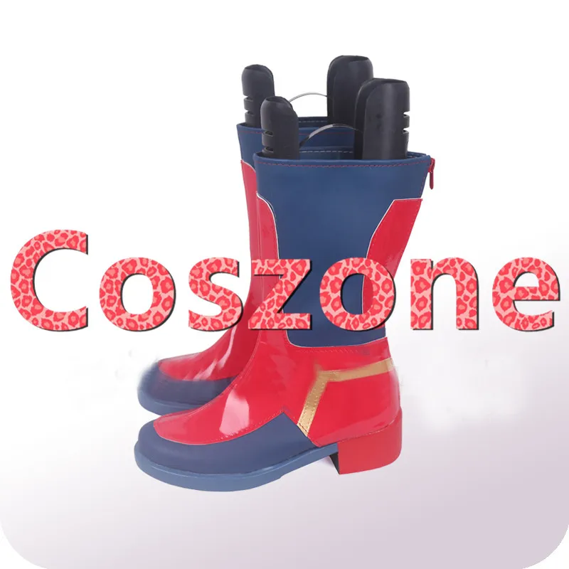 Марвел Капитан Ms. Marvel Carol Danvers/Обувь для косплея; ботинки для Хэллоуина; карнавальный костюм; аксессуары