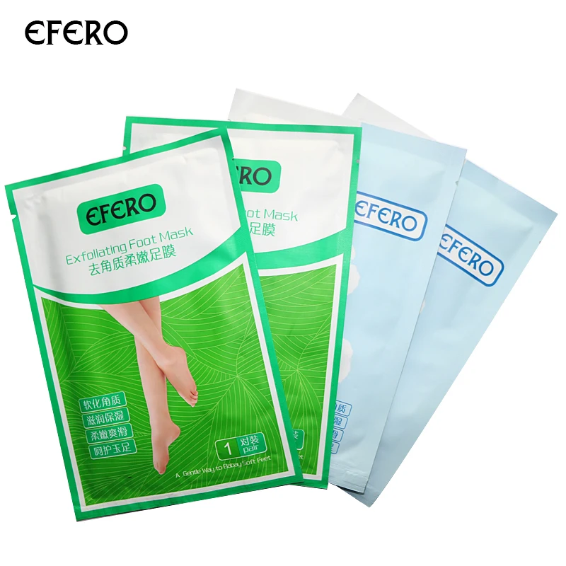 

efero Peeling Foot Mask Skin Smooth Exfoliating Feet Mask Foot Care for Pedicure Socks Cuticle Remove Baby Foot Peel Mask 4Pack