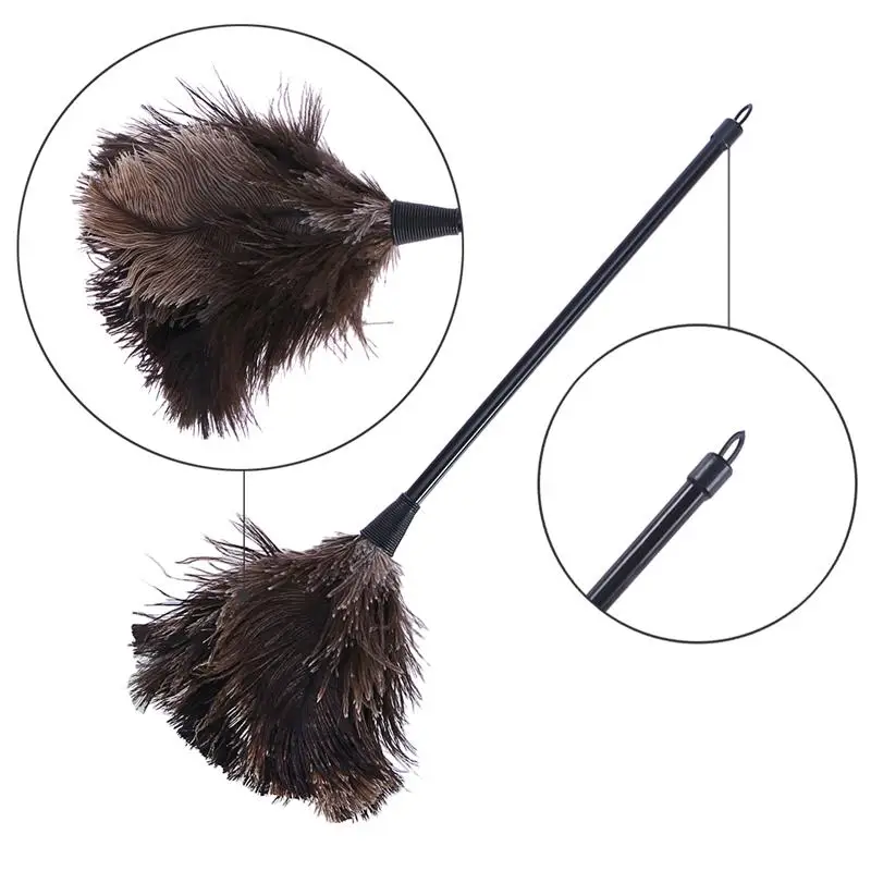 

1 PC Ostrich Duster Practical Feather Duster With Long Plastic Handle Cleaning Brush Tool For Home Office Bedroom Car