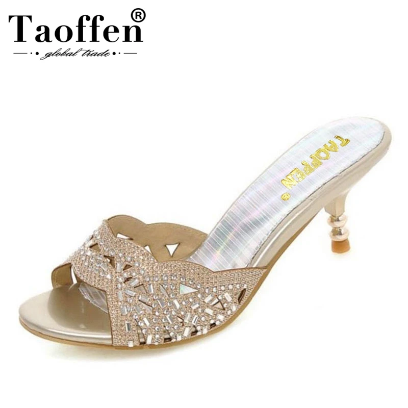 

TAOFFEN new summer peep toe sexy fashion women sandals thin heel pumps princess high heels women shoes size 32-45 PA00139