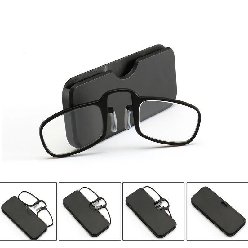

Reading glasses new fashion clip nose reading mirror unisex portable personality old light mirror