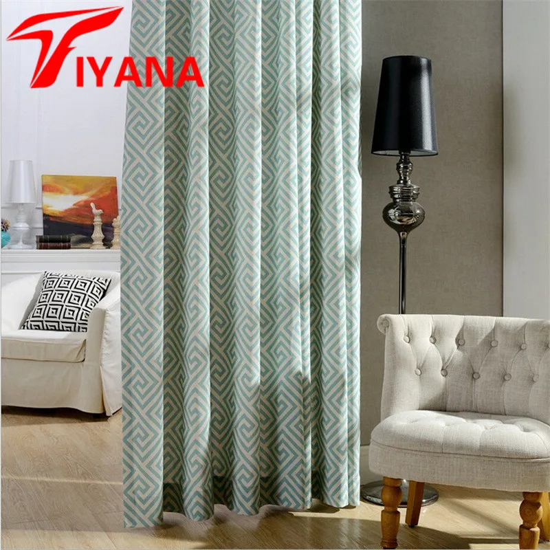 

Modern Simple Curtain Geometric Pattern Elegant Sun screen Curtains For Living Room Cheap Curtains Luxury Shade Curtain HP010#15