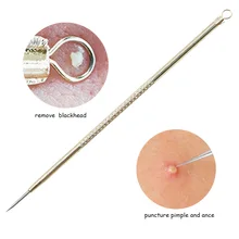 5 шт. золотые иглы для удаления угрей и угрей, инструменты для удаления угрей, экстрактор для лечения акне, удаление акне, уход за лицом