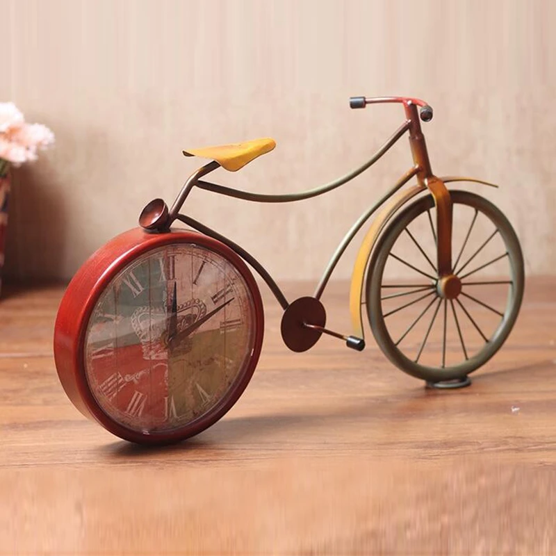 Модное железо модель велосипеда настольные часы креативный узор настенный