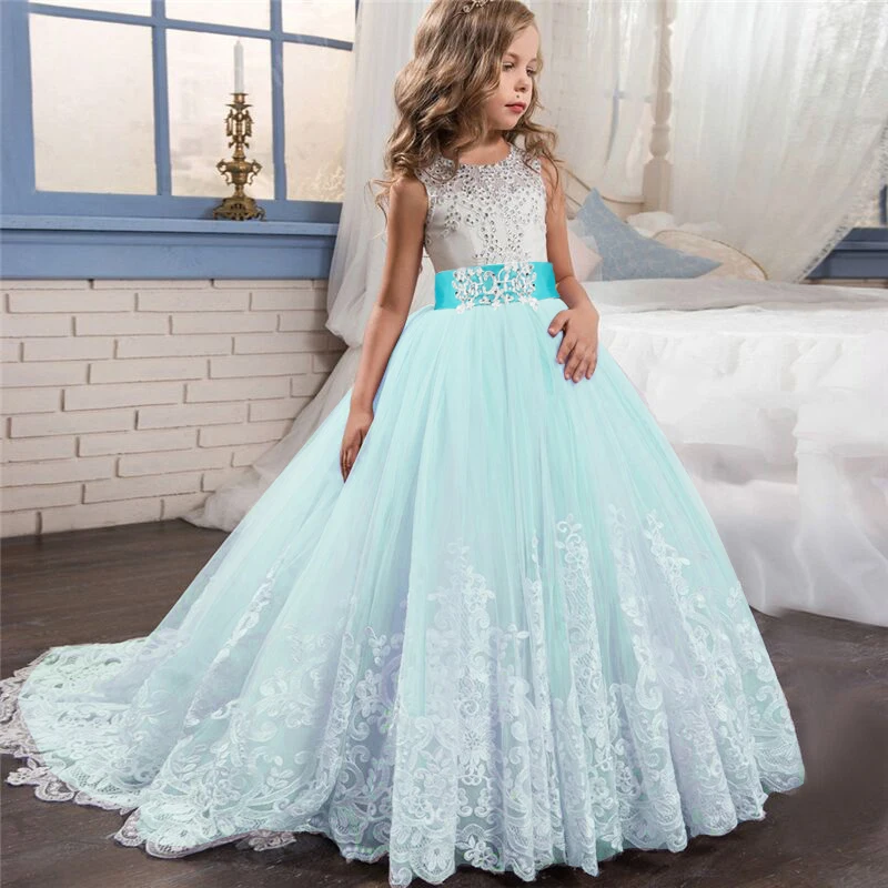 Formal Girl Princess Dress Christmas Dress Girl Party Gown Backless Kids Girls Prom Party Dress New Year Children's Clothing smocked baby dresses