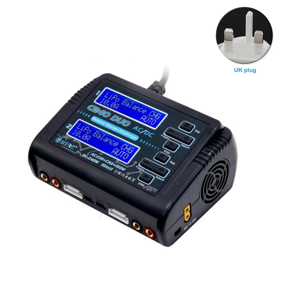 

Durable Smart Electric Practical Automatic Balance Model Airplane LCD Display Dual Channel Charger Lithium Battery Multifunction